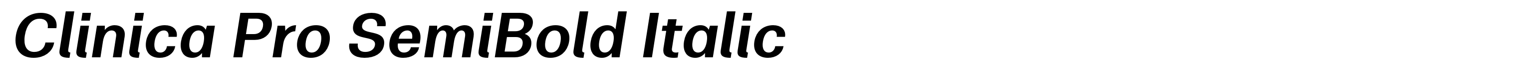Clinica Pro SemiBold Italic